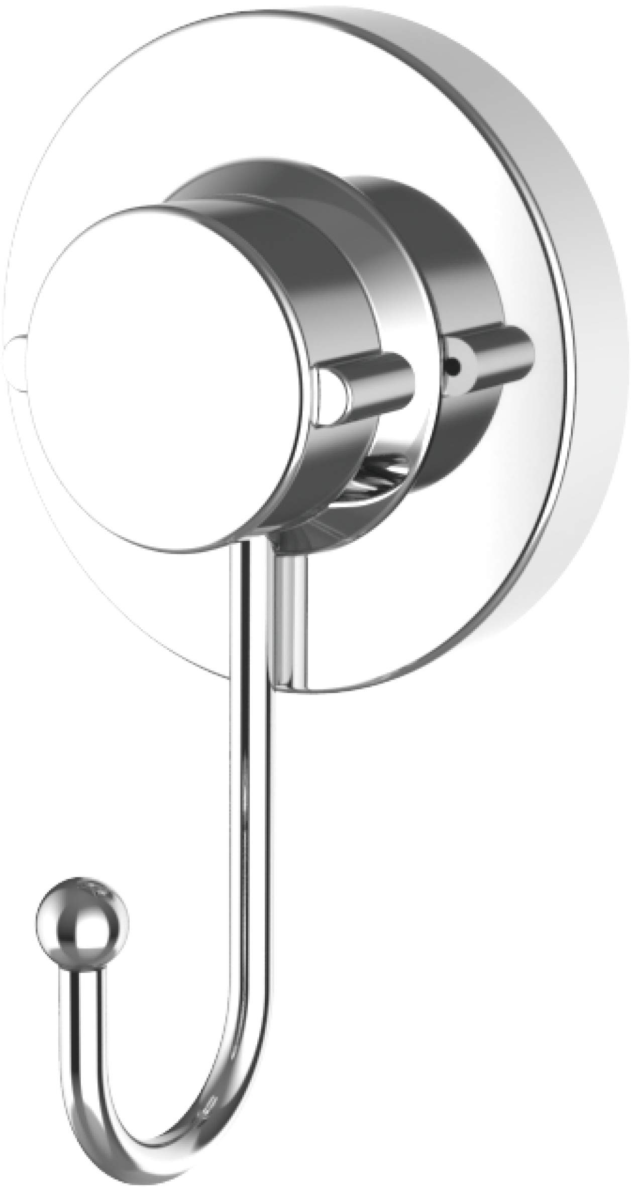 Cornat Towel Hook 3-in-1-3 Different Mounting Options with Suction Cup/Adhesive Pad and Drilling - Chrome-Plated/Adhesive Hook/Towel Holder, T340250