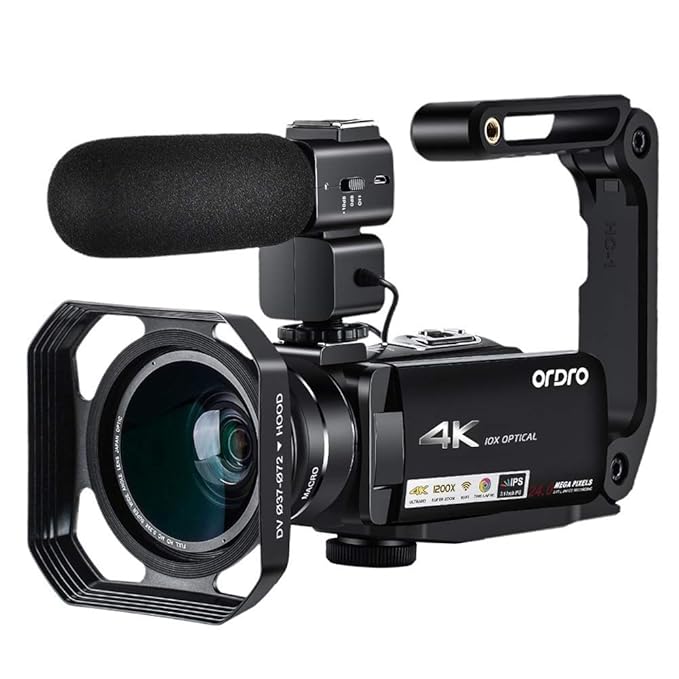 Videocamera ORDRO Z88 4K Con Zoom Ottico 10x - WiFi, Webcam, Telecomando - Include Scheda 32GB - Foto 12