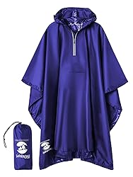SaphiRose Hooded Rain Poncho Waterproof Raincoat