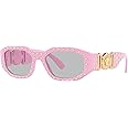 Versace Man Sunglasses Black Frame, Dark Grey Lenses, 53MM