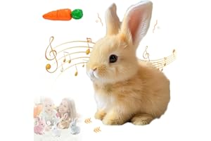 NOGCAW My Realistic Bunny Toy Easter Basket Stuffer, 2025 New Bunny Toys Educational Interactive Toys Bunnies Can Walk and Talk, Handmade Hopping Realistic Bunny Toy for Kids (Brown)