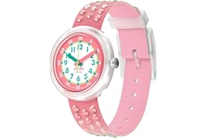 Flik Flak Unisex Kids Watch Casual Pink Bio-sourced Quartz Sparkly Melon