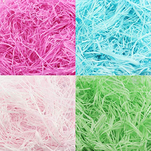 Colorful Easter Grass Shredded Tissue Paper Raffia Basket Shreds