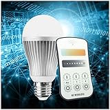 Texsens E27 9W 800LM LED Light Bulbs Dimmable With 2.4GHz Wireless Remote Control, Adjustable Color Temperature (Warm / Cool), Color Changing, Various Brightness Levels