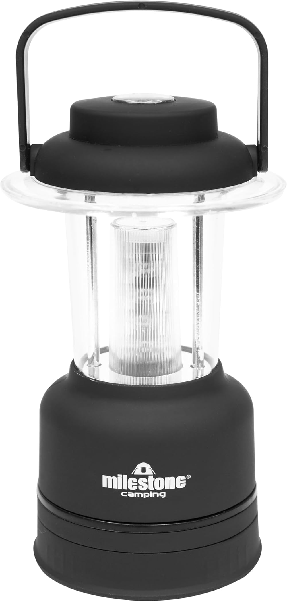 Milestone Camping 12 LED Lantern Built-in Compass Dimmer Battery Operated 20cm