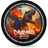 The Goodfellas’ Smile TYRANNUS (Citrus & Wood) Italian Shaving Soap – Semi-Soft Shave Soap for Brush Lathering, Wet Shaving & Cream-Free Traditional Grooming