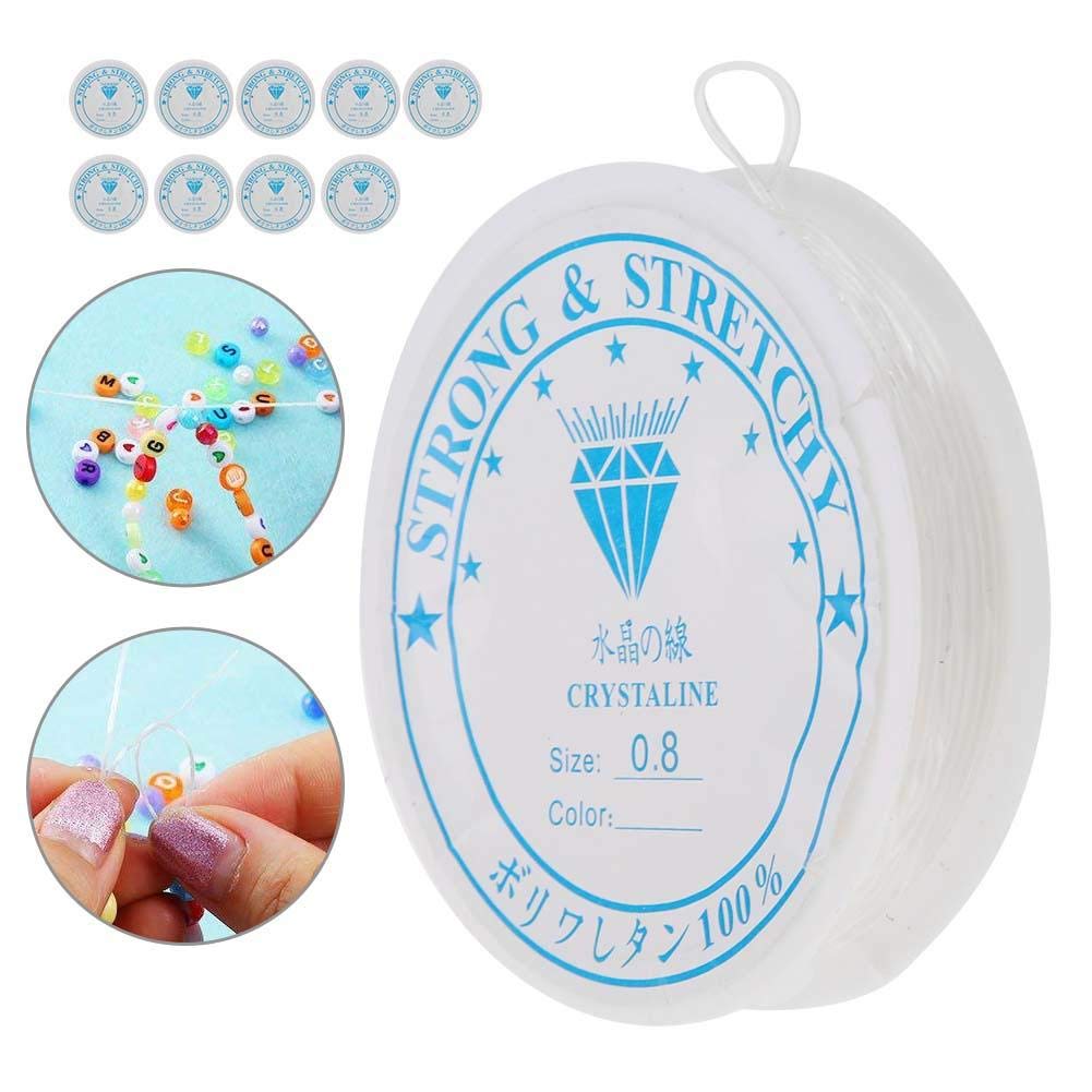 Crystal Elastic Line Transparent Beading String Thread for Jewelry Making (0.8mm * 8m)