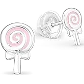925 Sterling Silver Children's Candy and Sweets Stud Earrings