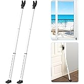 2025 Upgraded 2-in-1 Door Security Bar & Sliding Windows Bar,Adjustable Heavy Duty Stoppers Jammer for Apartment,Home, Hotel 