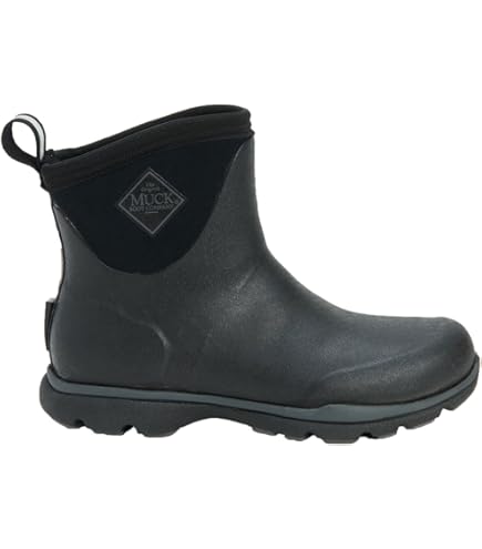 Rui Landed Men's Ankle Boot - Genuine Leather Slip-On Monk Strap Boot With Wingtip & Rivet Details (Black)
