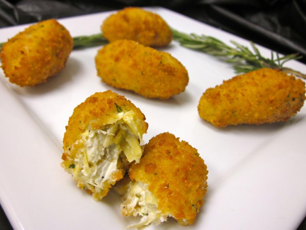 Breaded Parmesan Artichoke Hearts - Italian Gourmet Frozen Appetizers (50 Piece Tray)
