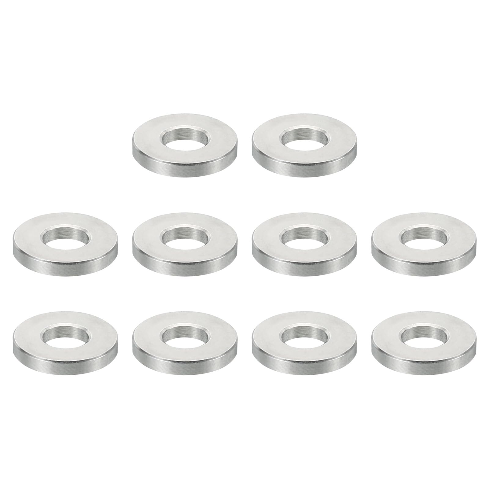 PATIKIL M5 Stainless Steel Spacers, 10 Pcs Metal Spacer Stainless Steel 5.2mm ID x 12mm OD x 2mm L Stainless Steel Spacer Screw Standoff Round for 1/5inch or M5 Screw Bolts