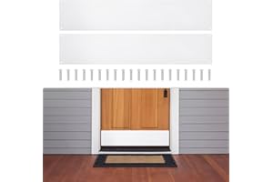 GLOKUUCA 2 Pcs Door Kick Plates - 6 x 30 Inches Kick Plates for Exterior Interior Doors Protection Decor, 1.5mm (1/16 Inch) Thickness Rectangular Aluminum Door Push Plate (White)