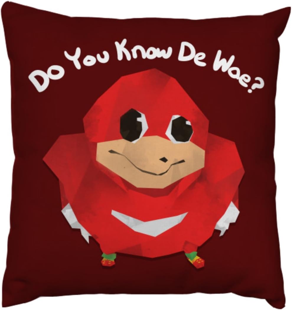 AnFuK Uganda Knuckles Throw Pillowcase Square Pillow Cover 18x18 Inch