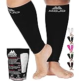Mojo Compression Socks Footless for Women and Men 20-30mmHg - Extra Wide Plus Size Calf Sleeve - A604