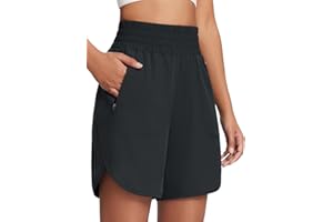 baleaf Women's 7" Athletic Long Running Shorts High Waisted Quick Dry Zipper Pockets Workout Hiking Shorts UPF50+