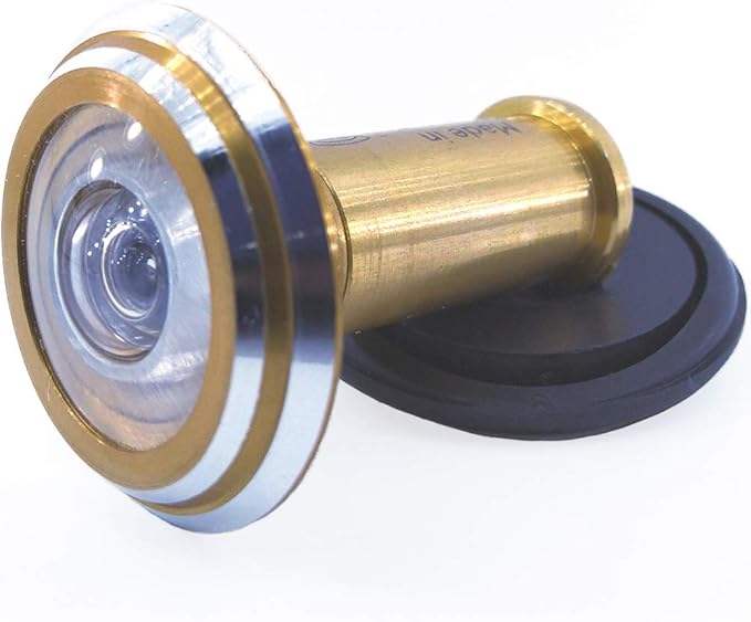 New 200 Degree Peephole Wide Angle Door Viewer (Gold), Door Viewers
