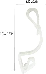 Simply Products 16 Giant Clear Plastic Gutter Hooks for Christmas Lights view 2