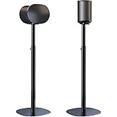Speaker Stands for Sonos Era-100 & Era-300 - Height Adjustable Floor Stands 29.1''–39'', Dual-Mount Base for Space-Saving Placement, Concealed Cable Management, 11 lbs Max Load, 1 Pair, Black
