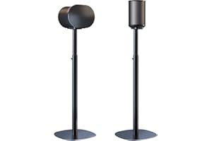 Speaker Stands for Sonos Era-100 & Era-300 - Height Adjustable Floor Stands 29.1''–39'', Dual-Mount Base for Space-Saving Pla
