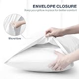 DN 2 Pack Pillow Cases 50x75cm Microfiber Envelope Closure White view 4