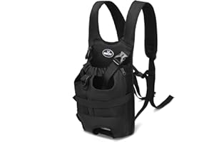 Wakytu Dog Front Carrier Backpacks for Small Dogs, Legs Out Pet Carrier Sling Backpack with Adjustable Padded Ventilated Shoulder Straps, Easy-Fit for Traveling Hiking Camping, Medium