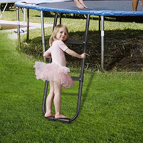 1 Gardenature+Trampoline+Ladder+2+Wide+Step+Ladder+Black