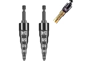 3DSKY 2Pcs Swaging Tool HVAC, 5 in 1 Copper Tube Flaring Drill Kits, Air Conditioner Pipe Expander Tubing Set with 1/4, 3/8, 1/2, 5/8, 3/4 Bits