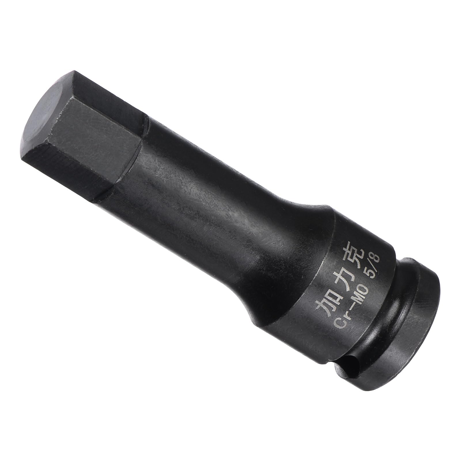 CoCud Impact Hex Bit Socket, 5/8" Hex Bit 1/2" Square Drive 78mm Length, CR-MO Chamfer Design Pin Hole SAE Hex Socket - (Applications: for Automotive Electric Repair)