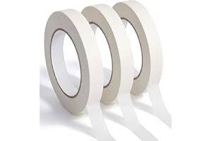 Mr. Pen Masking Tape, 0.6 inch, 3 Pack, White, Painter's Tape