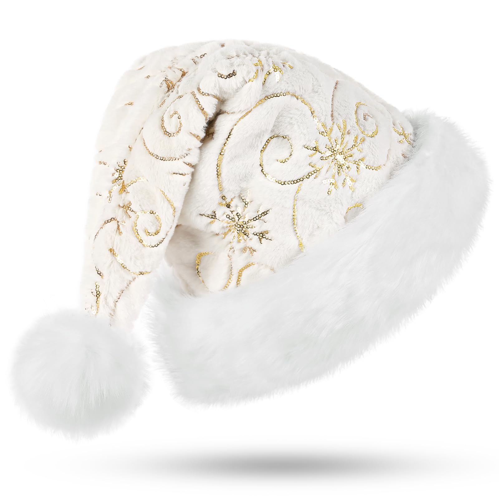 CITÉTOILE Christmas Hat - Santa Hats for Adults, Men & Women - Xmas Santa Claus Hat for Christmas, New Year & Holidays