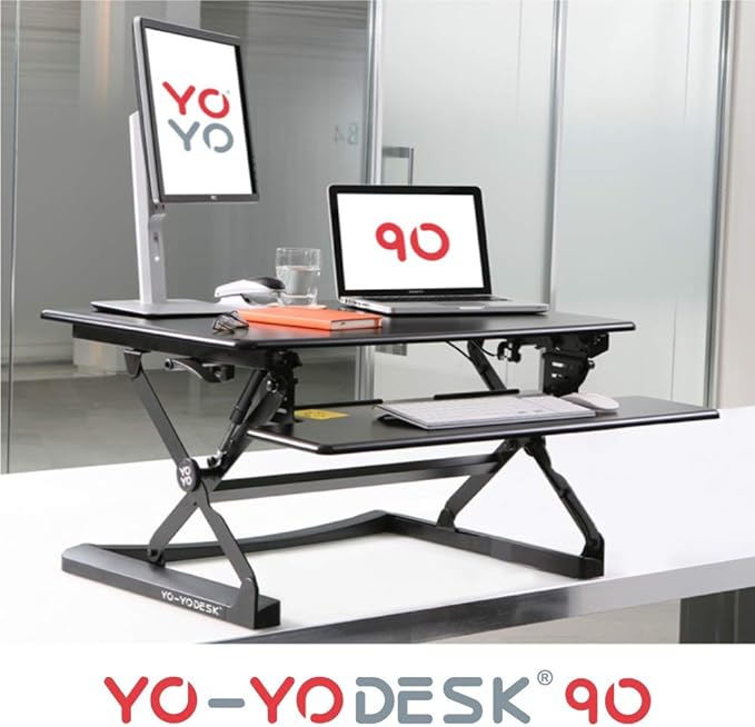 YoYo DESK 90 36”(BLACK) Best Selling HeightAdjustable Standing