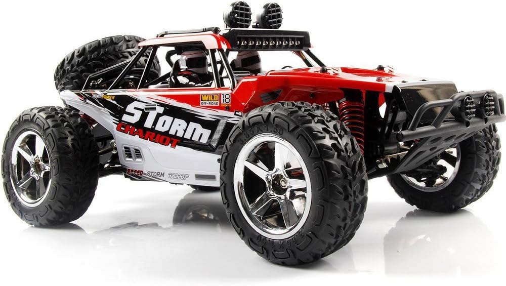 AHAHOO 1:12 Scale RC Cars 35MPH+ High Speed Off-Road Remote Control Vehicle 2.4Ghz Radio Controlled Racing Monster Trucks Rock Climber with LED Light Vision (Red)