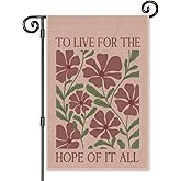 JMYROG To Live for the Hope of It All Garden Flag, Double Sided Yard Outdoor Farmhouse Lawn Porch Decor, Motivation Quote Flag Gifts, Folklore Inspired Flag, Birthday Gifts for Women Music Lover