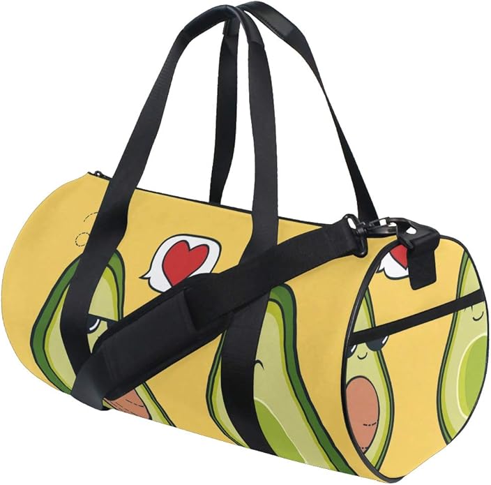gym bag Cartoon Funny Avocado Tote Gym Bag for