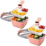 Ylebs 2 Pack Bento Box Adult Lunch Box,52-oz Salad
