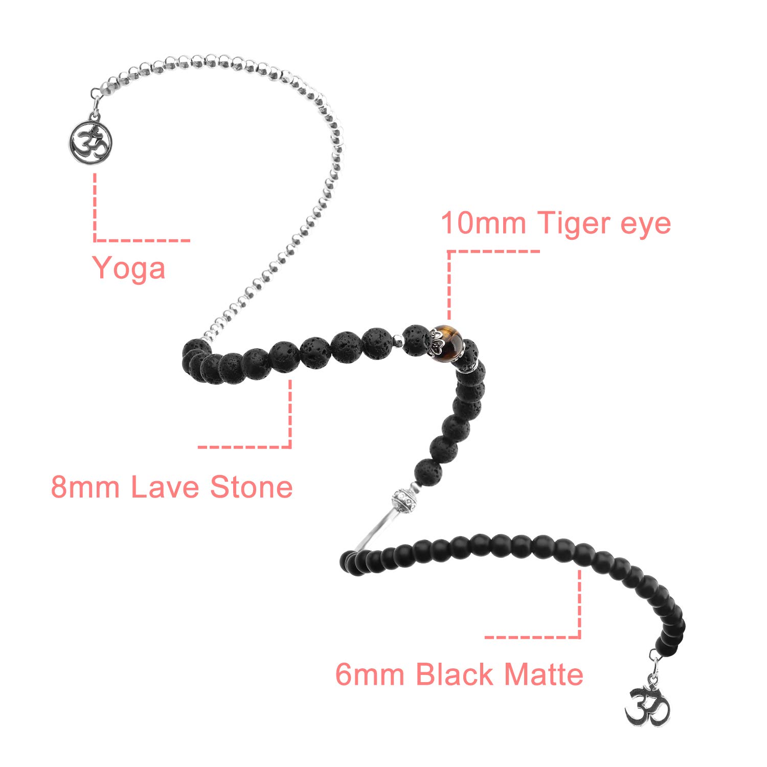 Essential Oil Diffuser Bracelet, Gifts for Valentine\'s Day! Chakra Bead Tiger Eye Bead Bracelet Winding Bracelet to Relieve Anxiety, Gift for Women