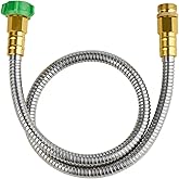SKYWARD 304 Stainless Steel Short Garden Hose 3 ft with Female to Male Metal Connector, Anti-Leakage, Flexible & Lightweight Kink Free Water Hose, Easy to Use & Store (3ft)