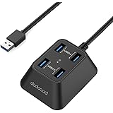 dodocool USB 3.0 HUB, 4-Port Superspeed HUB 5Gbps Plug & Play for Windows, Linux, Mac OS Portable ( Black)