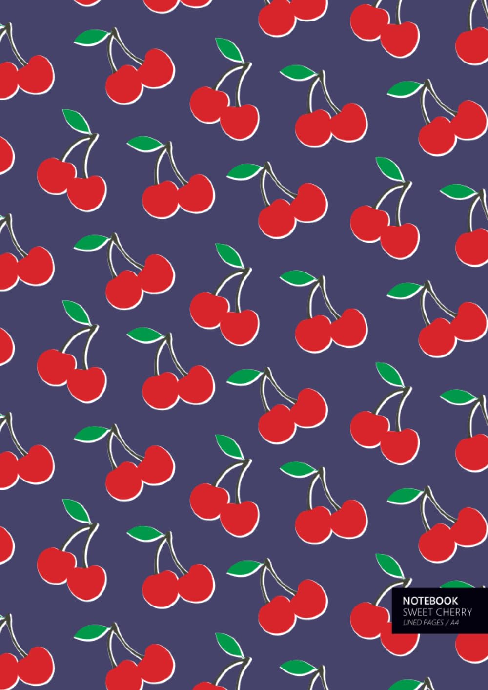Sweet Cherry Notebook - A4: (Purple Edition) Fun notebook 192 lined pages (A4 / 8.27x11.69 inches / 21x29.7cm)
