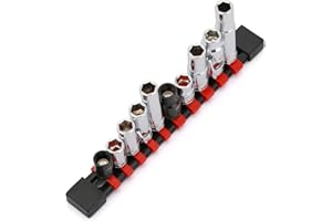 MIXPOWER 10PCS 1/4"& 3/8" Drive 10mm 6 Point Single Size Socket Set,Universal Joint, Deep& Standard Socket