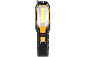 SH-RuiDu COB LED Magnetic Work Light, Portable LED Work Flashlight USB Rechargeable Inspection Light with 90° Rotate 4 Lighti