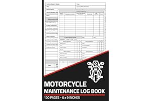 Motorcycle Maintenance Log Book: Motorcycle Repair & Service Record with Daily Pre-Ride Inspection Checklist | Maintenance Logbook for Motorcycles