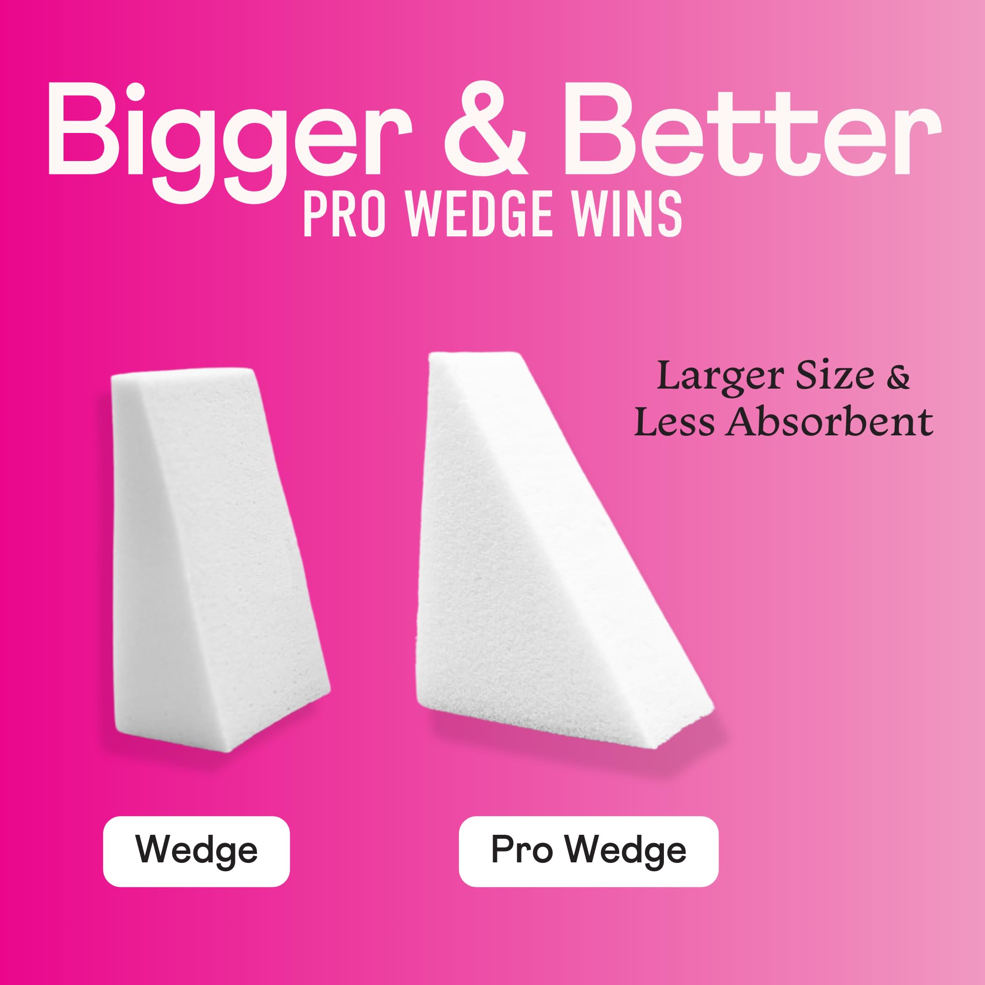 Swisspers Premium Pro Cosmetic Wedges, Latex-Free Makeup Wedge, Jumbo Size, 16 Count Bag