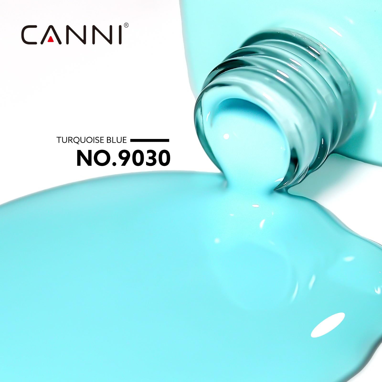 CANNI Pastel Blue Gel Nail Polish, 1Pcs Light Blue Gel Polish Baby Blue Dark Color Nail Polish Gel High Gloss Soak Off U V Gel Nail French Nail Manicure Salon DIY - Image 2
