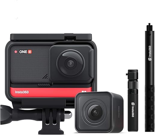 Amazon Co Jp Insta360 One R ツインエディション デュアルレンズ スポーツアクションカメラ フローステート 安定化 ハイパーラプス ボイスコントロール スローモーション ナイトショット Hdr フォトビデオ Insta360 目に見えない自撮り棒 カメラ