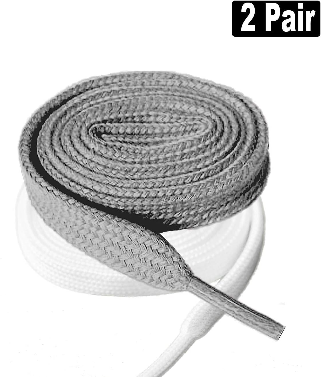 Flat Shoe laces 52" Lengths 5/16" Wide Shoelaces for Athletic Tennis Sneakers