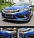 Rqing For Honda Civic 10th 2016 2017 2018 Chrome Front Grill Grille Cover Trim
