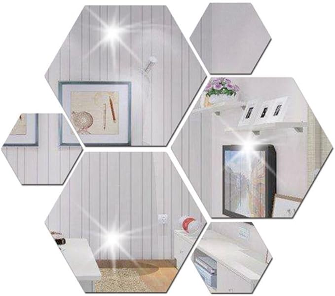 afferty 12 Piece Hexagon Acrylic Mirror Wall