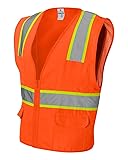 ML Kishigo Solid Front Vest With Mesh Back, Orange